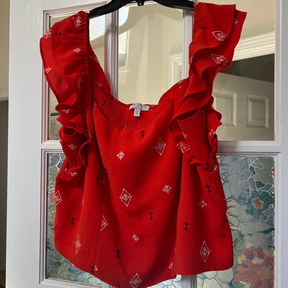 Sofia By Sofia Vergara Red Patterned Skirt Set - image 3